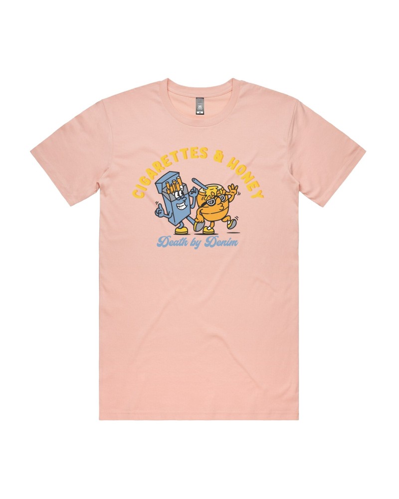 Death by Denim Cigarettes and Honey T-Shirt (Pink) $10.49 Shirts