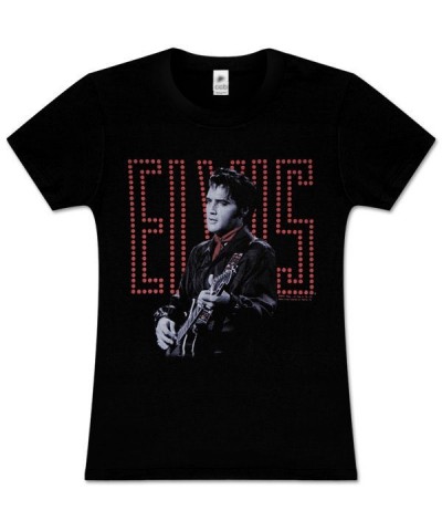 Elvis Presley Lights Women's Babydoll T-shirt $9.18 Shirts