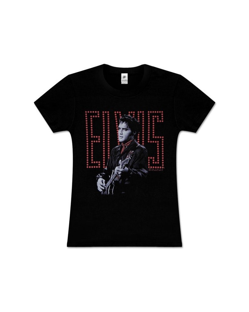 Elvis Presley Lights Women's Babydoll T-shirt $9.18 Shirts