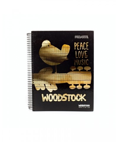 Woodstock Black/Gold Peace Love and Music Cover Notebook $2.80 Accessories