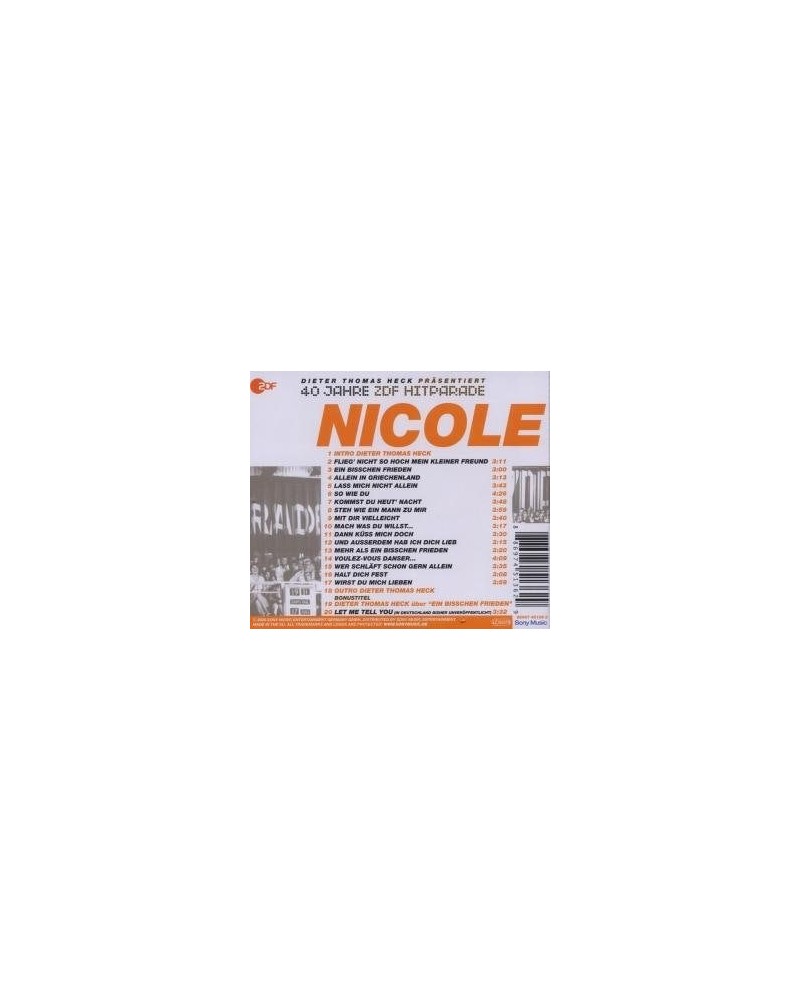 Nicole DAS BESTE AUS 40 JAHREN HITPARADE CD $9.50 CD