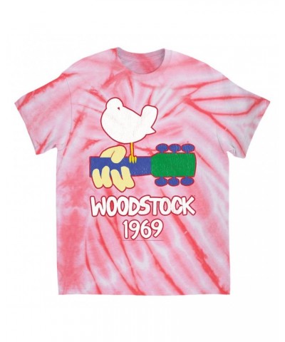 Woodstock T-Shirt | 1969 Music Festival Outline Tie Dye Shirt $13.48 Shirts