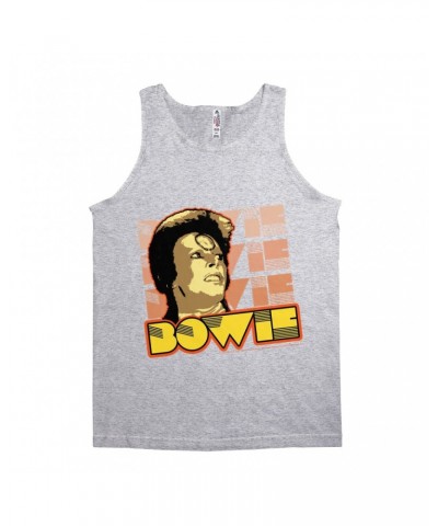 David Bowie Unisex Tank Top | Ziggy Stardust Close Up Retro Shirt $10.73 Shirts