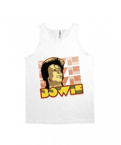 David Bowie Unisex Tank Top | Ziggy Stardust Close Up Retro Shirt $10.73 Shirts