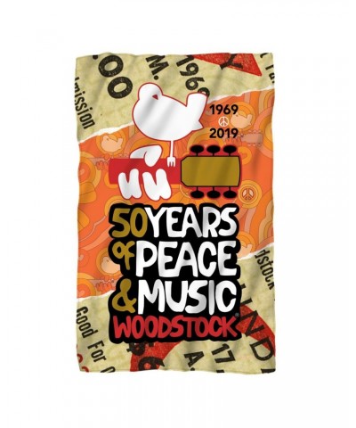 Woodstock 50 Year Ticket Fleece Blanket $23.50 Blankets