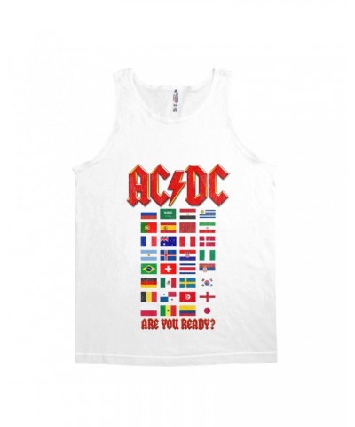 AC/DC Unisex Tank Top | Are You Ready Tour Destination Flags Shirt $10.23 Shirts