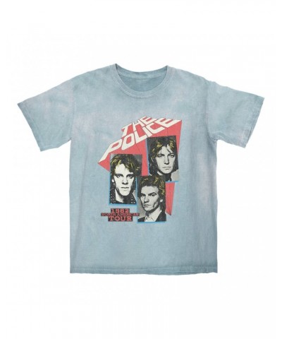 The Police T-shirt | 1982 North American Tour Distressed Color Blast Shirt $14.68 Shirts