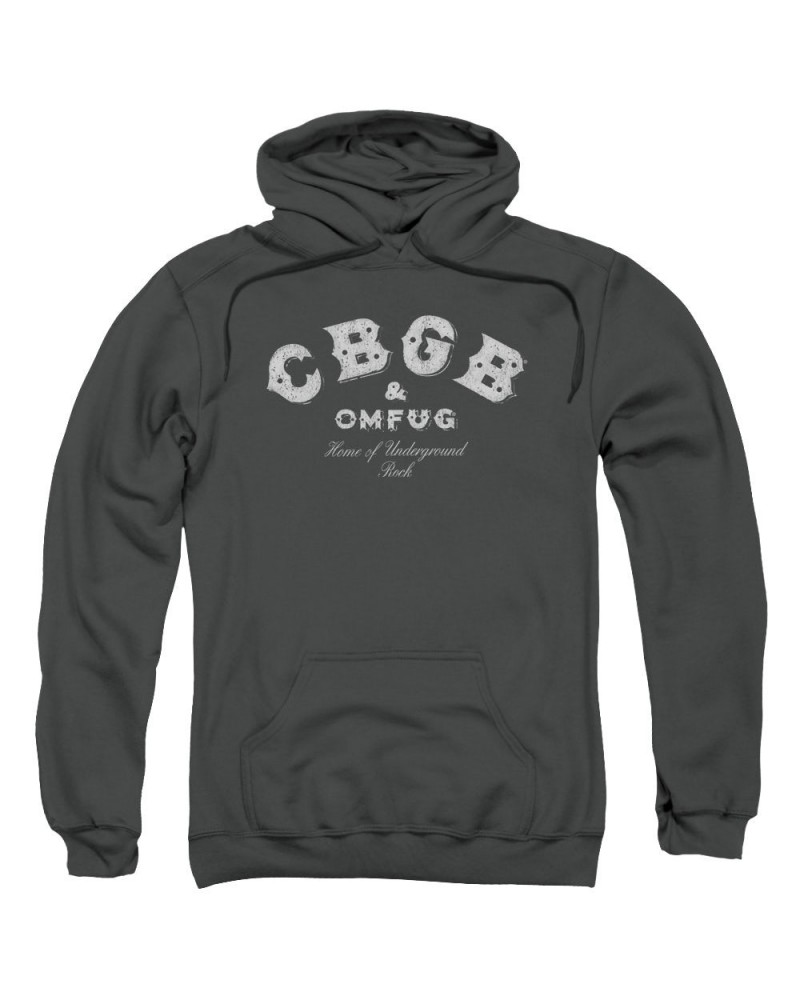 Cbgb Hoodie | TATTERED LOGO Pull-Over Sweatshirt $13.65 Sweatshirts