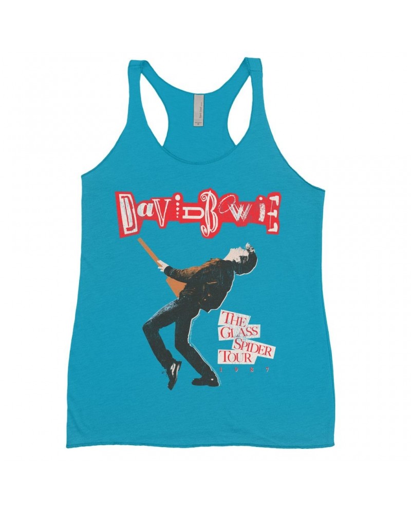 David Bowie Ladies' Tank Top | The Glass Spider Tour Album Design Shirt $14.19 Shirts