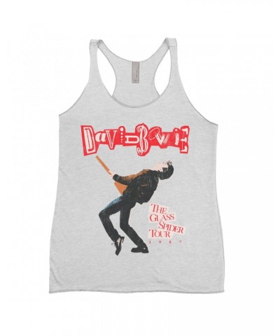 David Bowie Ladies' Tank Top | The Glass Spider Tour Album Design Shirt $14.19 Shirts