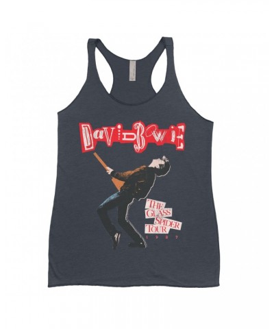 David Bowie Ladies' Tank Top | The Glass Spider Tour Album Design Shirt $14.19 Shirts