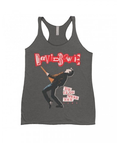 David Bowie Ladies' Tank Top | The Glass Spider Tour Album Design Shirt $14.19 Shirts