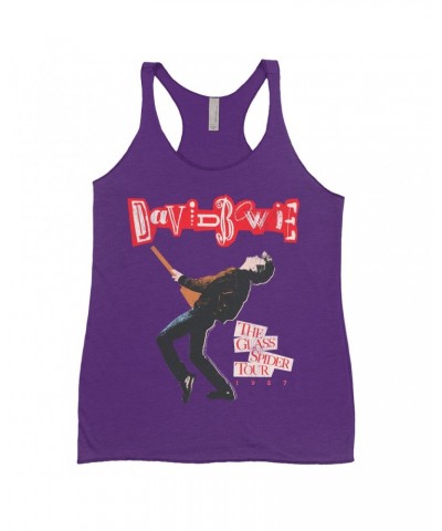 David Bowie Ladies' Tank Top | The Glass Spider Tour Album Design Shirt $14.19 Shirts