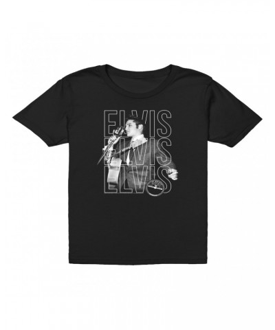 Elvis Presley Kids T-Shirt | Live Sun Triple Logo Kids T-Shirt $7.73 Kids