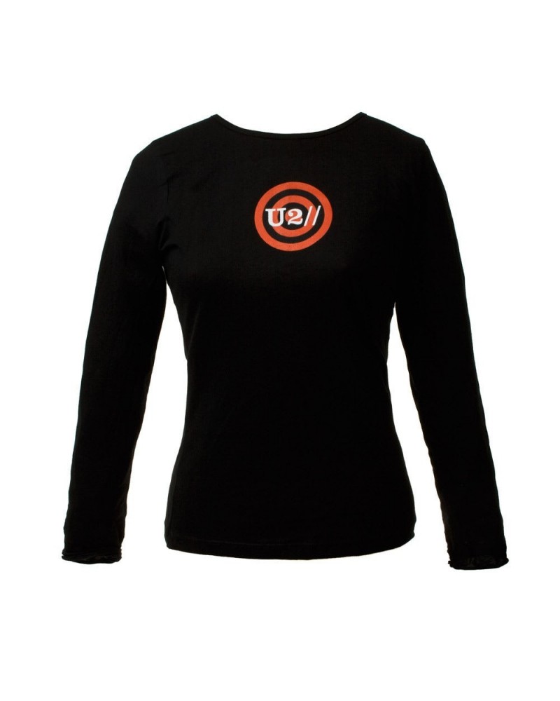 U2 Ladies Black Target Logo L/S Babydoll Shirt $11.50 Shirts