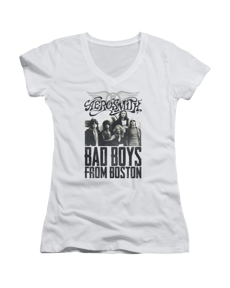 Aerosmith Junior's V-Neck Shirt | BAD BOYS Junior's Tee $6.00 Shirts