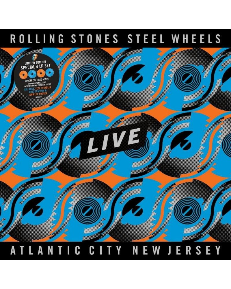 The Rolling Stones Steel Wheels Live (Live From Atlantic City NJ 1989) (4LP (Tangerine/Sky Blue) Vinyl Record $49.44 Vinyl