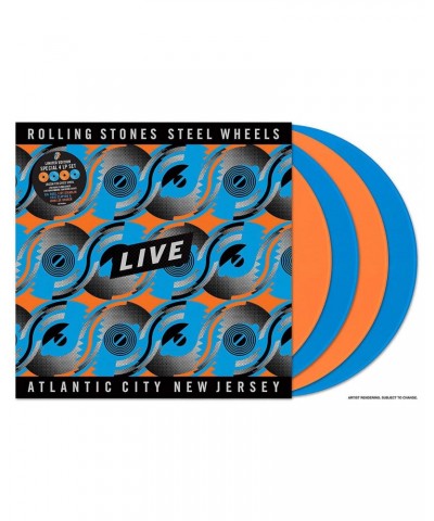 The Rolling Stones Steel Wheels Live (Live From Atlantic City NJ 1989) (4LP (Tangerine/Sky Blue) Vinyl Record $49.44 Vinyl