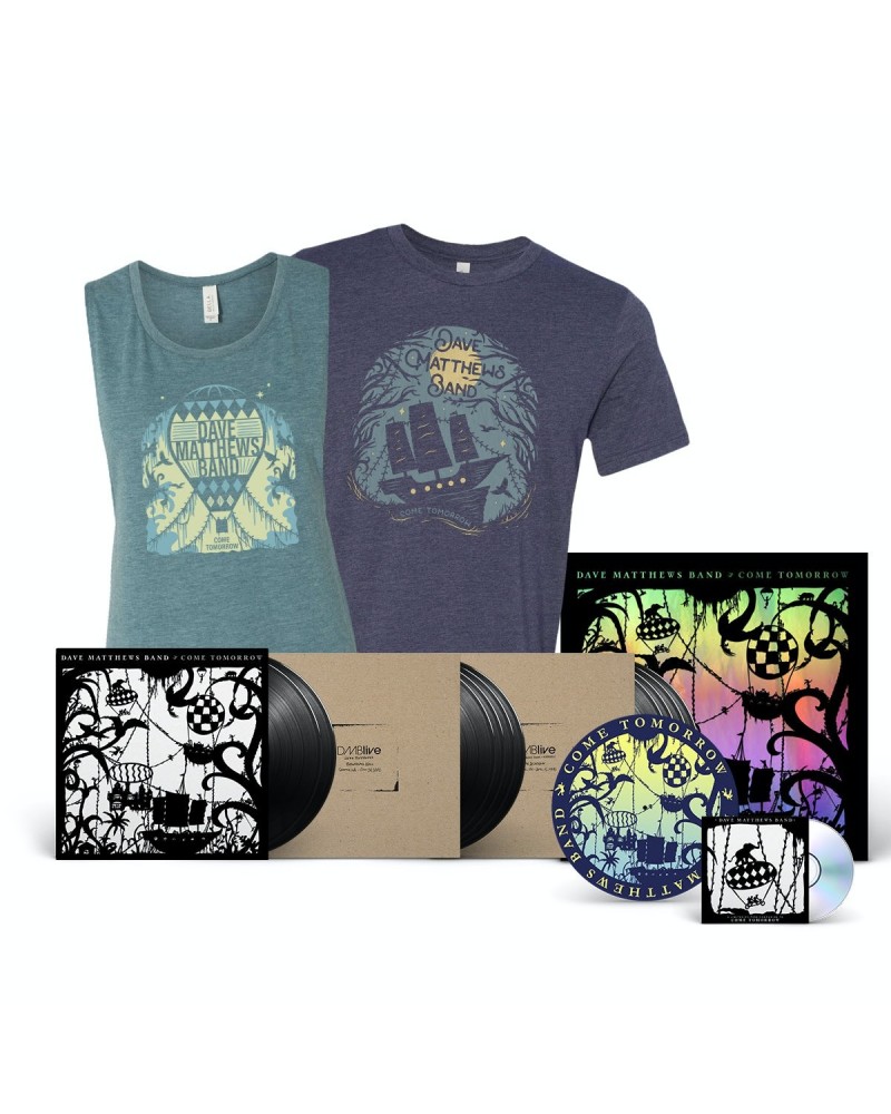 Dave Matthews Band Come Tomorrow Vinyl + DMBLive Vinyl + Slipmat +Tee + Foil Poster Bundle $49.88 Vinyl