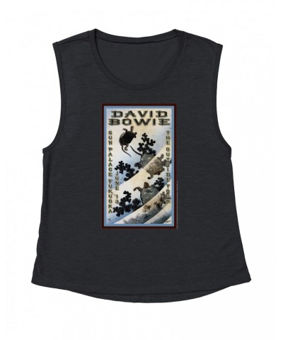 David Bowie Ladies' Muscle Tank Top | The Outside Tour Japan Concert Poster Shirt $14.50 Shirts