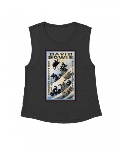 David Bowie Ladies' Muscle Tank Top | The Outside Tour Japan Concert Poster Shirt $14.50 Shirts