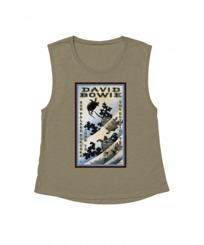 David Bowie Ladies' Muscle Tank Top | The Outside Tour Japan Concert Poster Shirt $14.50 Shirts