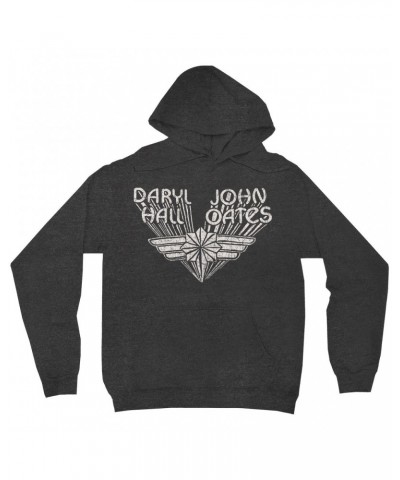 Daryl Hall & John Oates Hoodie | White Wings Logo Distressed Hoodie $15.98 Sweatshirts