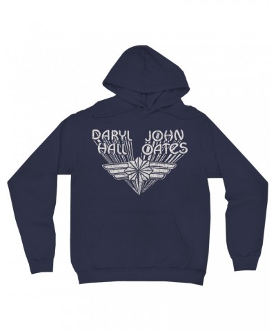 Daryl Hall & John Oates Hoodie | White Wings Logo Distressed Hoodie $15.98 Sweatshirts