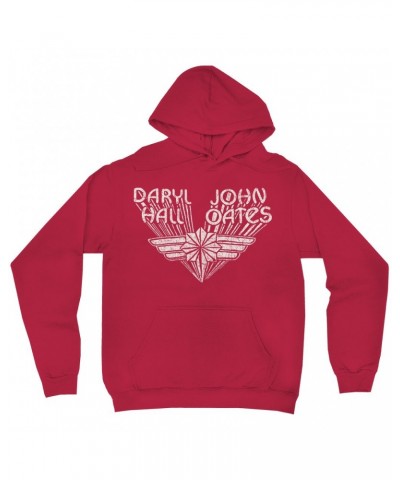 Daryl Hall & John Oates Hoodie | White Wings Logo Distressed Hoodie $15.98 Sweatshirts