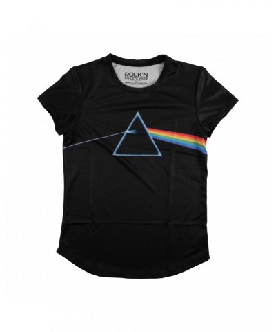 Pink Floyd The Dark Side of the Moon Classic Logo Black Ladies Athletic T-Shirt $1.50 Shirts