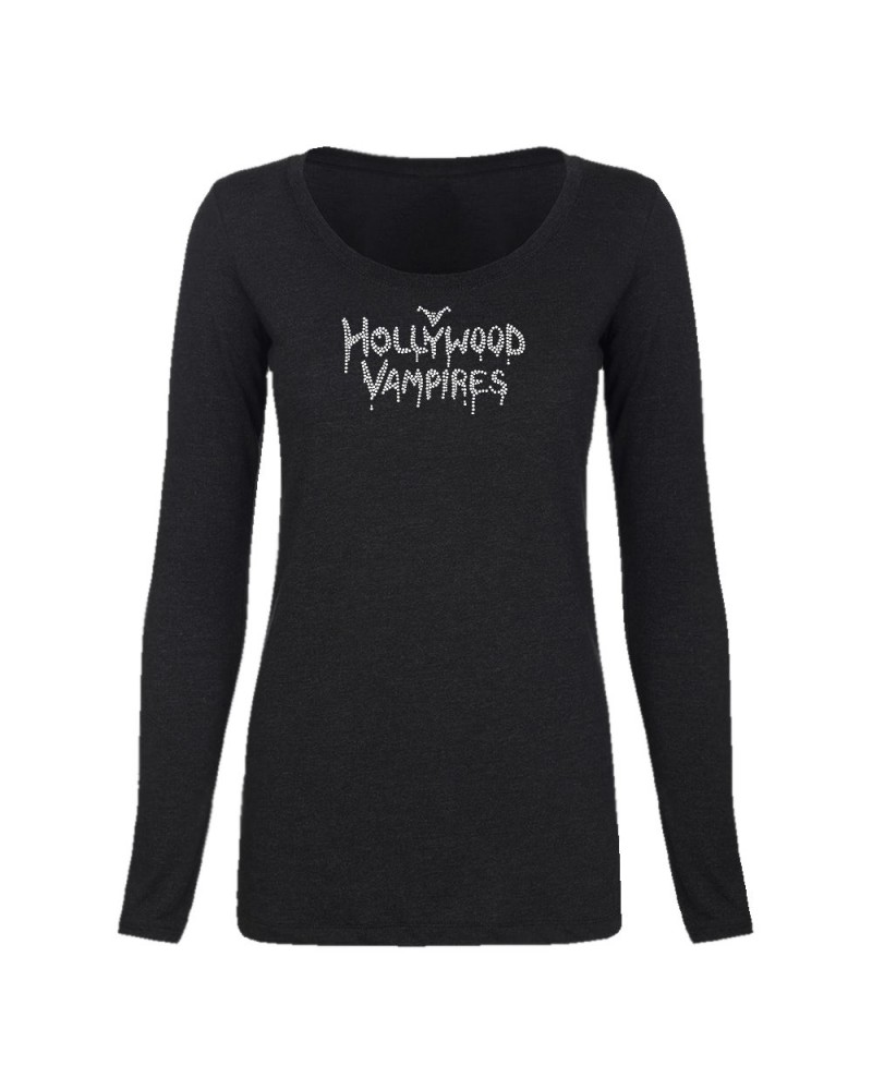 Hollywood Vampires Logo Bling Long Sleeve Scoop $15.73 Shirts