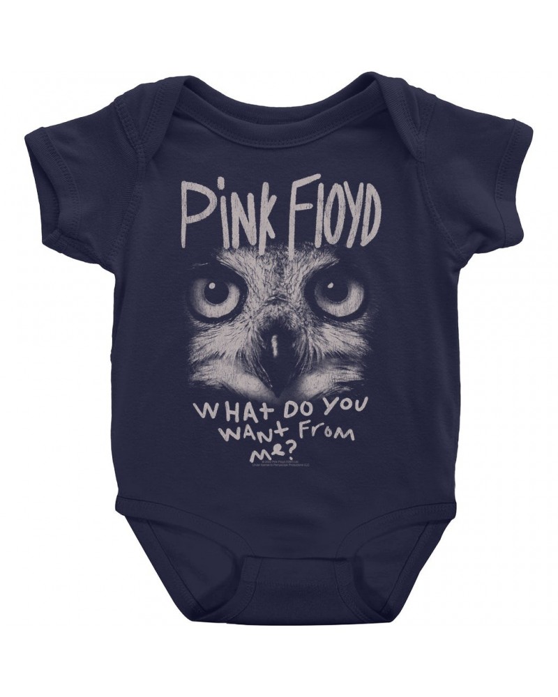 Pink Floyd Baby Short Sleeve Bodysuit | What Do You Want From Me Design Distressed Bodysuit $9.38 Kids