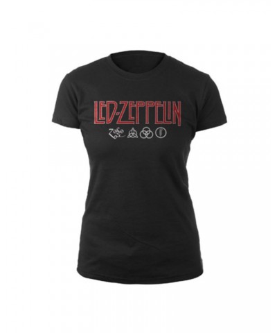 Led Zeppelin Women's T Shirt - Logo & Symbols $16.73 Shirts