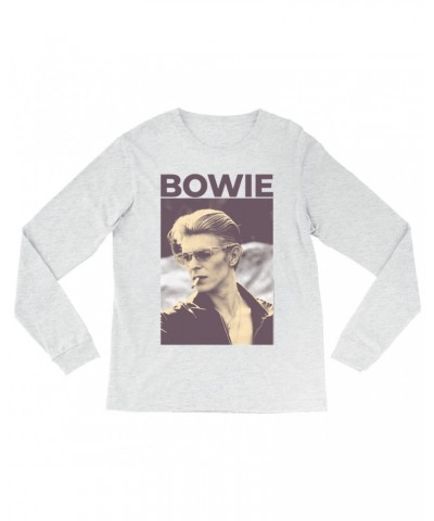 David Bowie Long Sleeve Shirt | The Man Who Fell To Earth Sepia Photo Shirt $10.18 Shirts