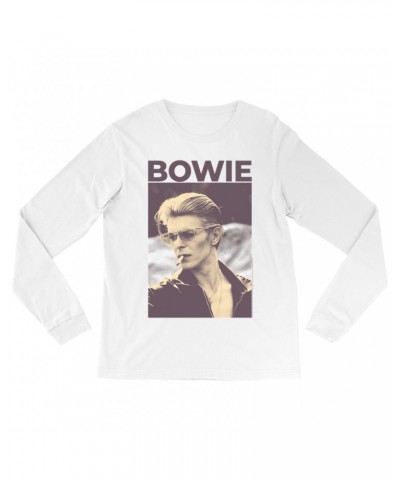 David Bowie Long Sleeve Shirt | The Man Who Fell To Earth Sepia Photo Shirt $10.18 Shirts