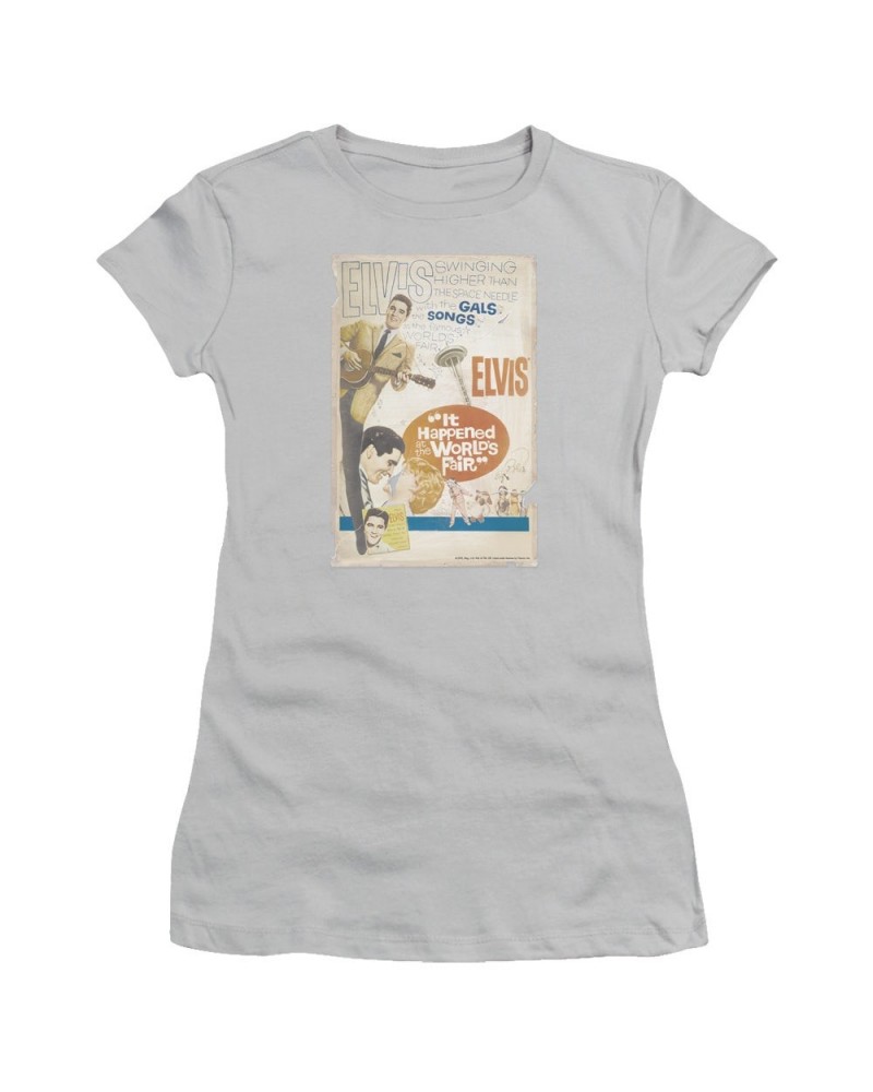 Elvis Presley Juniors Shirt | WORLD FAIR POSTER Juniors T Shirt $5.40 Shirts