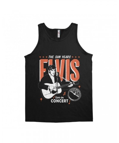 Elvis Presley Sun Records Unisex Tank Top | The Sun Years Live In Concert Sun Records Shirt $10.48 Shirts