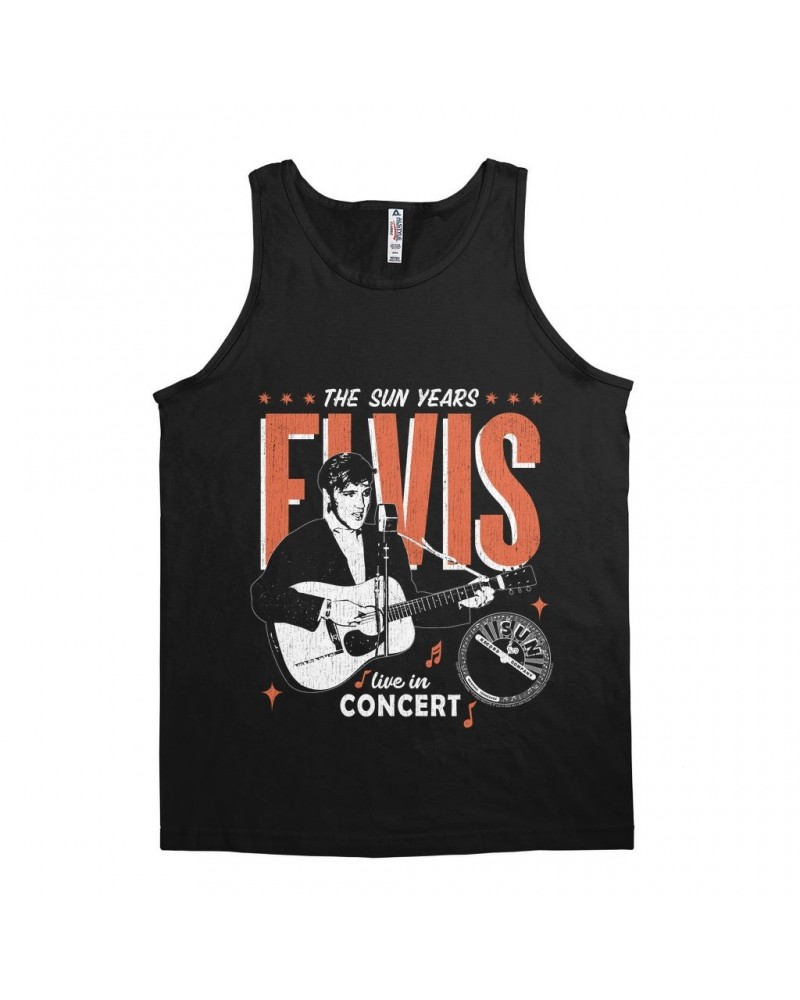 Elvis Presley Sun Records Unisex Tank Top | The Sun Years Live In Concert Sun Records Shirt $10.48 Shirts