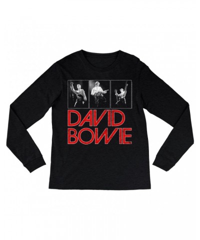 David Bowie Long Sleeve Shirt | Heroes On Stage Shirt $14.98 Shirts