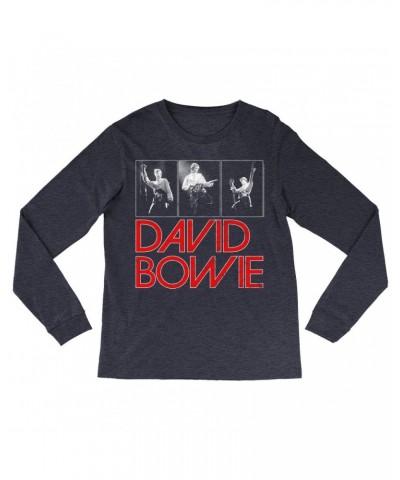 David Bowie Long Sleeve Shirt | Heroes On Stage Shirt $14.98 Shirts