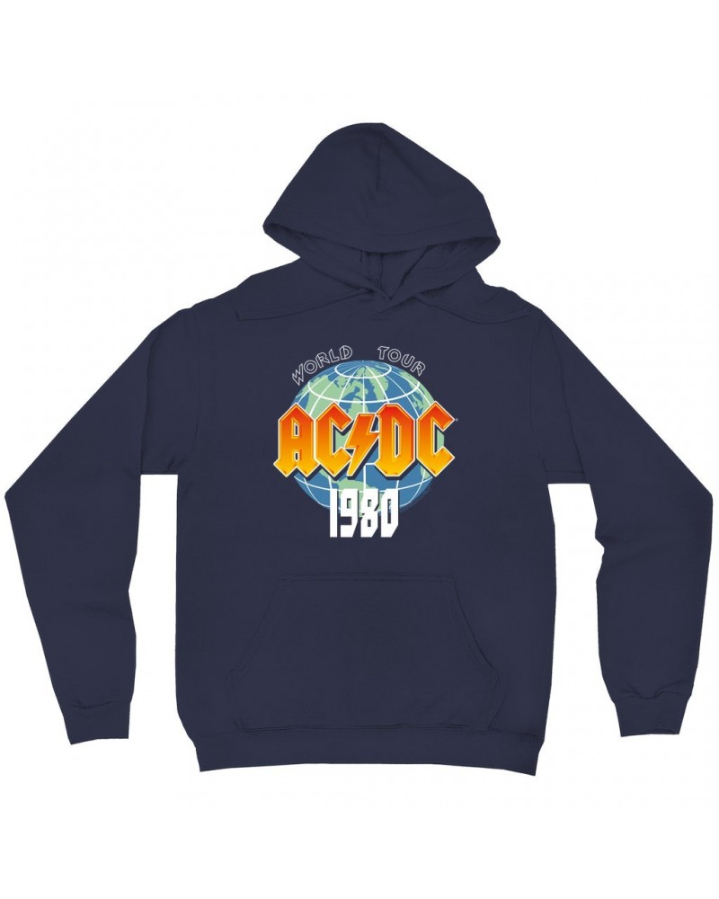 AC/DC Hoodie | 1980 Globe World Tour Hoodie $13.58 Sweatshirts