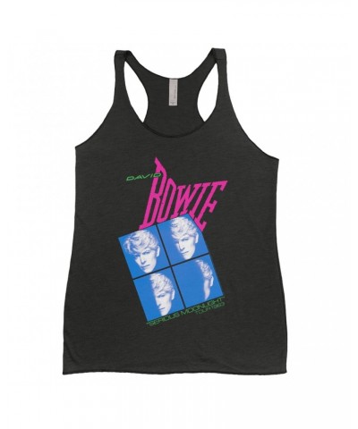 David Bowie Ladies' Tank Top | Neon Serious Moonlight Tour Shirt $14.19 Shirts