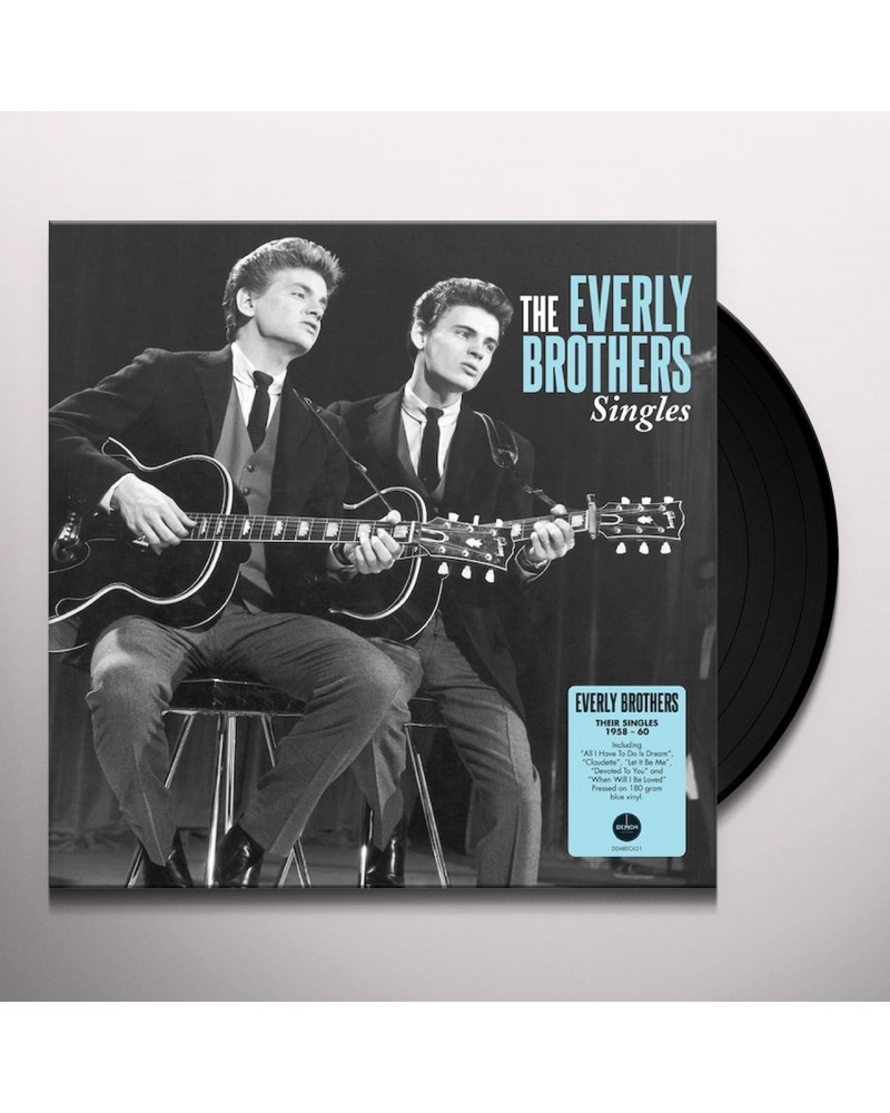 The Everly Brothers SINGLES (HEAVYWEIGHT BLUE VINYL) Vinyl Record $11.05 Vinyl