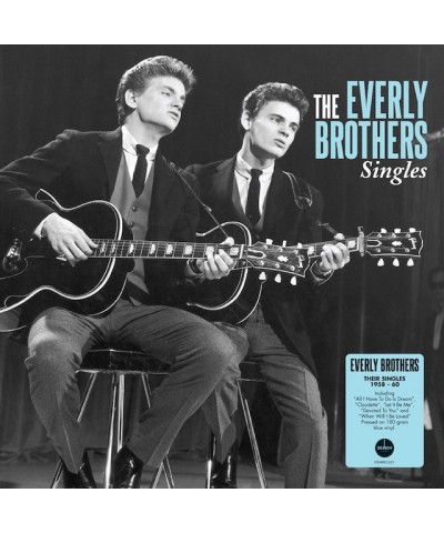 The Everly Brothers SINGLES (HEAVYWEIGHT BLUE VINYL) Vinyl Record $11.05 Vinyl