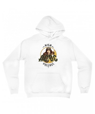 AC/DC Hoodie | High Voltage Album Design Distressed Hoodie $16.38 Sweatshirts