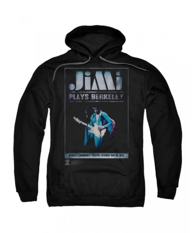 Jimi Hendrix Jimi Plays Poster Pull-Over Hoodie $19.80 Sweatshirts