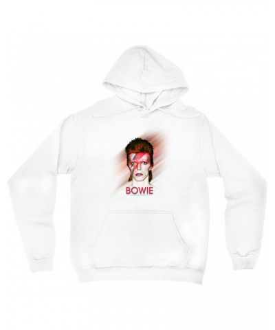 David Bowie Hoodie | Flash Frame Colorful Bowie Image Hoodie $19.18 Sweatshirts