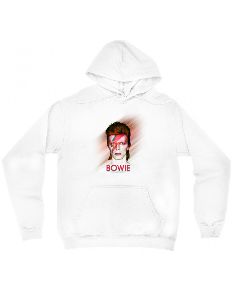 David Bowie Hoodie | Flash Frame Colorful Bowie Image Hoodie $19.18 Sweatshirts