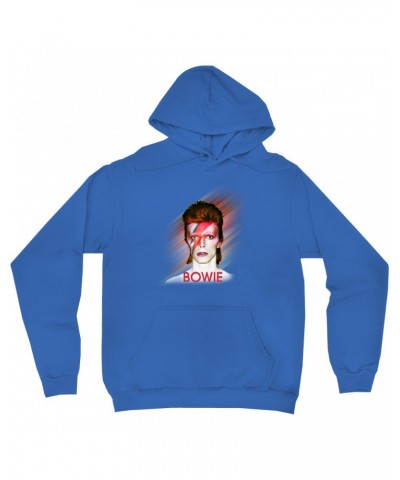 David Bowie Hoodie | Flash Frame Colorful Bowie Image Hoodie $19.18 Sweatshirts