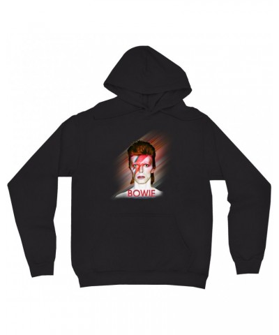 David Bowie Hoodie | Flash Frame Colorful Bowie Image Hoodie $19.18 Sweatshirts